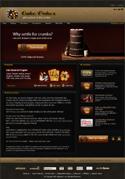 Screenshot del Sito Web di CakePoker