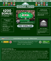 Screenshot des Everest Poker Website